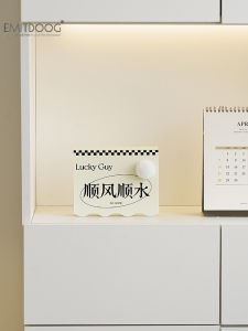 EMITDOOG โมเดิร์น ครีม หรูหรา ตกแต่งห้องนั่งเล่น หน้าบ้าน ชั้นวางของ หน้าต่าง ตกแต่งบ้าน วัสดุอะครีลิก งานฝีมือครึ่งมือ