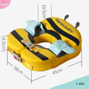 Mambobaby Non-inflatable Baby Swim Float Swimming Float Swim Trainer + Sun Canopy Dimension : 2 dimensions refer to image Bust size : M - 46-54cm L - 60-65cm