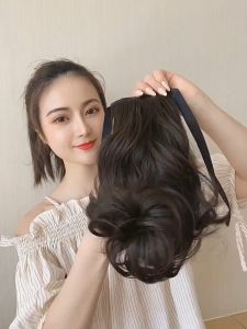 28cm Synthetic Short Curly Ponytail Clip In Hair Drawstring Ponytail Extensions Wigs for Women