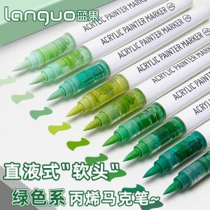 Blue Fruit Acrylic Marker Pen Green Straight Liquid Soft Tip New Generation 81 Colors Complete Set for Art Students Watercolor Pen Washable Drawing Pen
