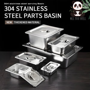 Stainless Steel Rectangular Plate with Lid Square Basin Fast Food Truck Dining Basin Jam box