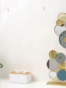 Epic Finds Wall Decor Hiasan Dinding Iron Flower Besi Kaca Metal Gold Modern Decoration