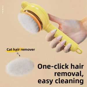 Dog Grooming Brush Cat Shedding Hair Removal Tool Pet Brush Doll Hair Cleaning Dog Brush Long Hair Cat Brush Massage Tool