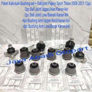 Bushing Arm Besar Kecil Ball Joint Set Mitsubishi Triton Pajero Sport 2008-2015 Original 12pc
