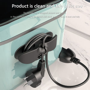Chinatera Wire Cable Organizer Tidy Management Clips Holder Adhesive Cord Storage Wrapper Winder for Kitchen Appliances Computer