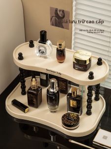 WEIAI | Cosmetic Organizer Box with Perfume Shelf for Dressing Table and Skincare Storage with Multiple Layers
