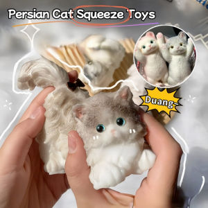 Cute Simulated Persian Cat Slow Rebound SqueezeToy Mini Finger Decompression Toy