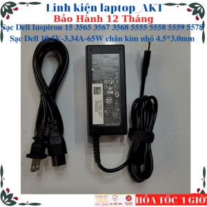 Sạc Laptop Dell Inspiron 7460 3467 3476 3565 3567 3576 3568 5555 5558 5559 5578 vostro 3405 Sạc Dell 19.5V-3.34A-65W chân kim nhỏ