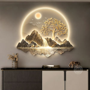 RUIBAHAO | Luxurious New Chinese Style 3D Entryway Decorative Painting