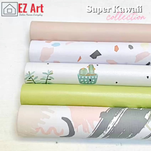 EZ Art Wallpaper Sage Green Plain Solid PVC Self Adhesive 10m X 45cm Waterproof Sticker home decor