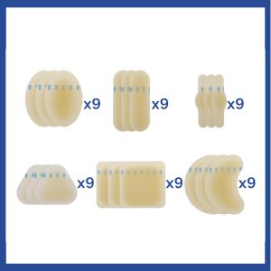 54 Pieces Blister Pads Soft Gel High Heel Foot Patches Adhesive Heel Blister Bandage Hydrocolloid Bandages for FingersToesForefootHeel