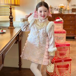 ZHILIAOCHENGZHANGJI | Traditional Style Girls Chinese Qipao Dress