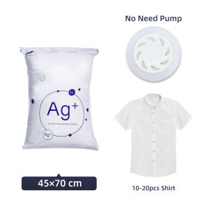 TAILI Upgrade Purple Antibacterial Vacuum compression Bags No Need Pump Large Sealer Plastic Storage Bags for Storage Clothes blankets Compression Bag Covers Moving Travel storage bag