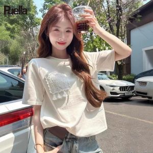 puella | Stylish Lace Patchwork T-shirt