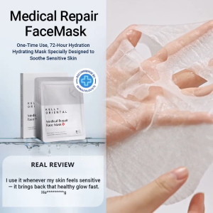 [Buy & Get Free Hydra Mist] Kelly Oriental Repair Facial Mask Gentle After-Sun Care Brightening & Cleansing Ultra Hydrating Face Mask