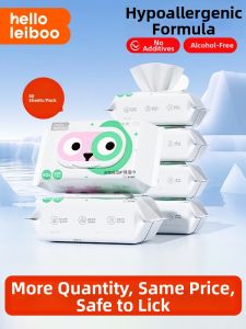 HELLOLEIBOO | Pet Wet Wipes Cleaning No-Rinse For Feet Bottoms Tears Cats Dogs