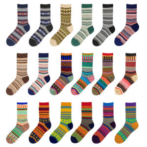 UPMORN | Colorful Japanese Style Mens Woolen Thermal Ankle Socks