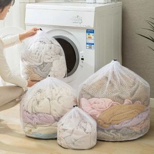 1-4 PCS Mesh Laundry Bag - Machine Washable Drawstring Design Travel Wash Bag for Blouses Hosiery Stockings and Underwear