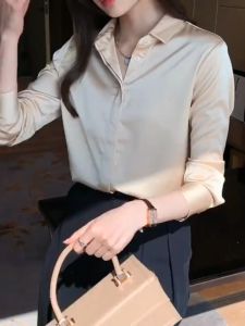 Red Purple Black White Grey Fashion Korea Style OL Shirts Long Sleeve Women Summer Top