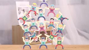 FUNTOY Mainan Anak Stacking Blocks Balancing Toys isi 16 PCS SH 223/Belajar Menyusun