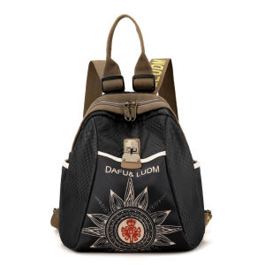 Fashionable Lightweight Floral Print Backpack for Women 2025 New Style Casual Leisure Student Backpack Waterproof Nylon Material