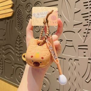 Cute Turtle Oracle Cord Keychain Childrens Toy Gift Hammering Wooden Fish Decorative Hanging Ornament Cartoon Style Plastic Craft
