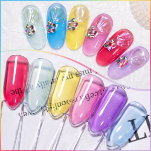 BOZLIN 7.3ML Summer Jelly Transparent Colorful Glaze Gel Nail Enamel Polish Soak Off UV LED Nail Art Semi Permanent Varnish