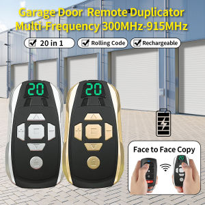 20-Channel Rechargeable Key Duplicator for Universal Garage Door Remote Control Gate Controller Clone Multi-frequency 300-915Mhz