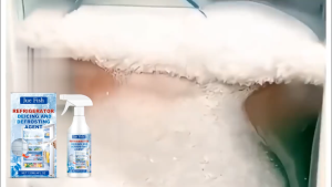 Jue Fish Refrigerator Deicing And Defrosting Agent 120ML —Home Freezer Thaw Spray Remove Ice Buildup Improve Cooling Efficiency Energy Saving Keep Food Fresh Easy To Use Cleaner