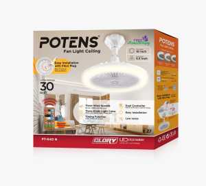 POTENS GLORY LAMPU LED 30W E27 TRICOLOUR + KIPAS REMOTE SNI BAGUS BERKUALITAS TERJAMIN
