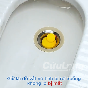 Khử Mùi Hôi Bồn Cầu Xổm Thép 304 - Nút Chặn Ngăn Côn Trùng Chuột Gián Chống Tắc Cống Rơi Vật Lạ