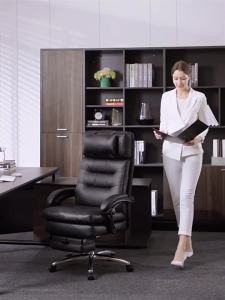 XIGE | High-End Genuine Leather Comfortable Long-Sitting Adjustable Reclining Office Chair