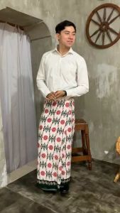 Sarung Goyor Batik Pria Dewasa Motif Botol Agung 6 Putihan Rayon Premium Terbaru