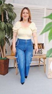 Celana Jeans Panjang Wanita Model Cargo Bulu Terbaru