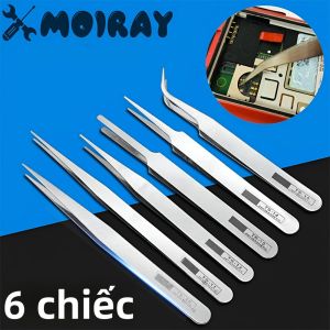 Bộ 6 Bộ Dụng Cụ Sửa Chữa Đồng Hồ Thép Không Gỉ Nhíp Thẳng & Cong Thợ Đồng Hồ Chuyên Nghiệp Chi Tiết Bộ Dụng Cụ Sửa Chữa Cho Cơ Khí Đồng Hồ Thạch Anh