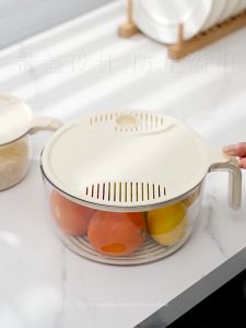 [SG 🇸🇬 Ready Stock] Colander Strainer / Vegetable and Fruit Basket Strainer with Lid