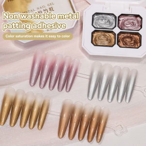 4 Colors Painting Nail Polish Gel Red Pearl Patting Glue Gradient Nail Polish Gel DIY Nail Art Varnish Salon Semi Permanent Gel