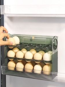 30 Grid Egg Tray Egg Storage Box Three Layer Egg Shelf Storage Crisper Refrigerator Safe Tray Layer Box Fresh Household
