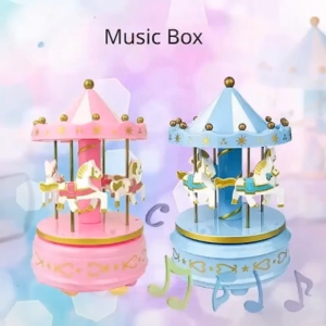 Festive Rotating Carousel Music Box | Muzik Kuda Putar Krismas Mesra Alam & Cantik sebagai Hadiah