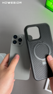 HOWESION เคสโทรศัพท์ขาตั้งแม่เหล็กกันกระเทือนความเย็นเป็นพิเศษสำหรับ iPhone 16 Pro Max/ 15 14 13 12 Pro เคสป้องกันแข็งยึดกันลื่น