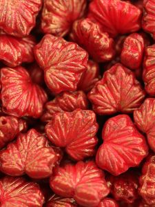 Handmade Czech Beads 11*13MM Transparent Red with Gold Powder Large Size for DIY Fashion Jewelry Accessories