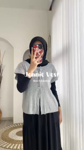 JENNIE VEST - FLOTTILICIOUS / Baju Atasan Wanita Rompi Vest Outer Luaran Rajut Korean Style Cantik