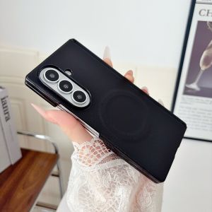Business Leather MagSafe Shockproof Case for Samsung Galaxy Z Fold 8 Ultra Z Fold 8 7 6 5 Built in Spring Hinge Protective Cover