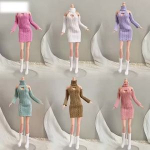 Váy Len Dệt Kim Cổ Cao Lệch Vai 115 Inch Dành Cho Búp Bê 30 Cm Chất Liệu Polyester Dành Cho Búp Bê Spicy Girl Thích Hợp Cho Độ Tuổi Từ 14 Trở Lên