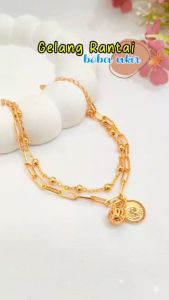 Gelang Simple & Elegan Rantai Tambang Lapis Emas