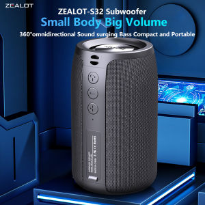 ZEALOT S32 5W Wireless Speakers Portable Subwoofer Speaker 1800mAh Battery 10 Hours Playtime Loud Stereo Booming Bass.