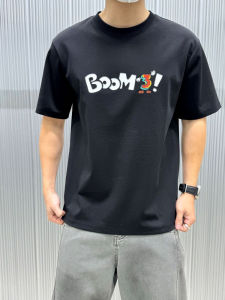 Áo Thun Nam Tay Ngắn Mùa Hè Dáng Rộng Cổ Tròn in Họa Tiết Thời Trang Thường Ngày Chất Liệu Cotton Pha Polyester Co Giãn