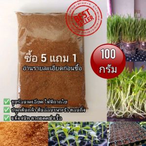 ขุยมะพร้าวร่อนละเอียดราคาถูก บรรจุ100 กรัม/ถุง ใส่จริง 110-115 กรัม (ซื้อ 5 ถุง แถม 1) สำหรับปลูกเพาะต้นกล้า ต้นอ่อน
