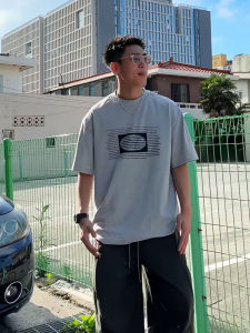 Korean Style round Neck Short Sleeve T-Shirt Mens Summer Designer Breathable Simple Top Cotton Casual Fashion Basic Fit