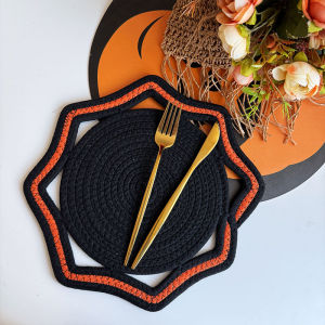 Thickened Woven Dining Mat Hanging Cup Coaster Heat Resistant Pad Home Use Clay Pot Dish Pad High Temperature Resistant Cotton Rope Pot Mat Cup Mat